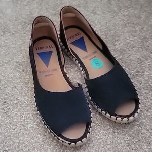 NEW!! Verbenas Navy Slip On Espadrilles